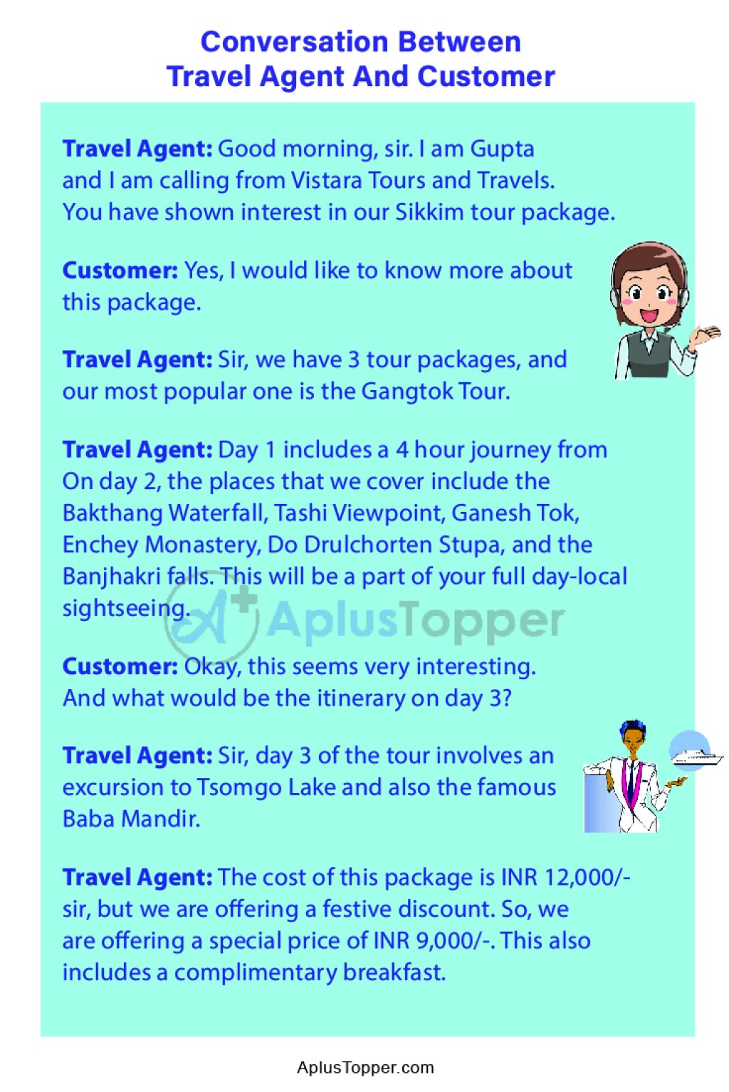Picture of: A Simple Conversation Between Travel Agent And Customer in English