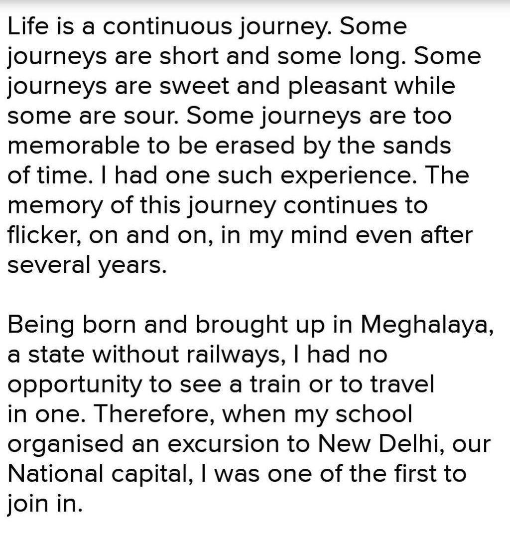 Picture of: Essay about a memorable journey – Brainly