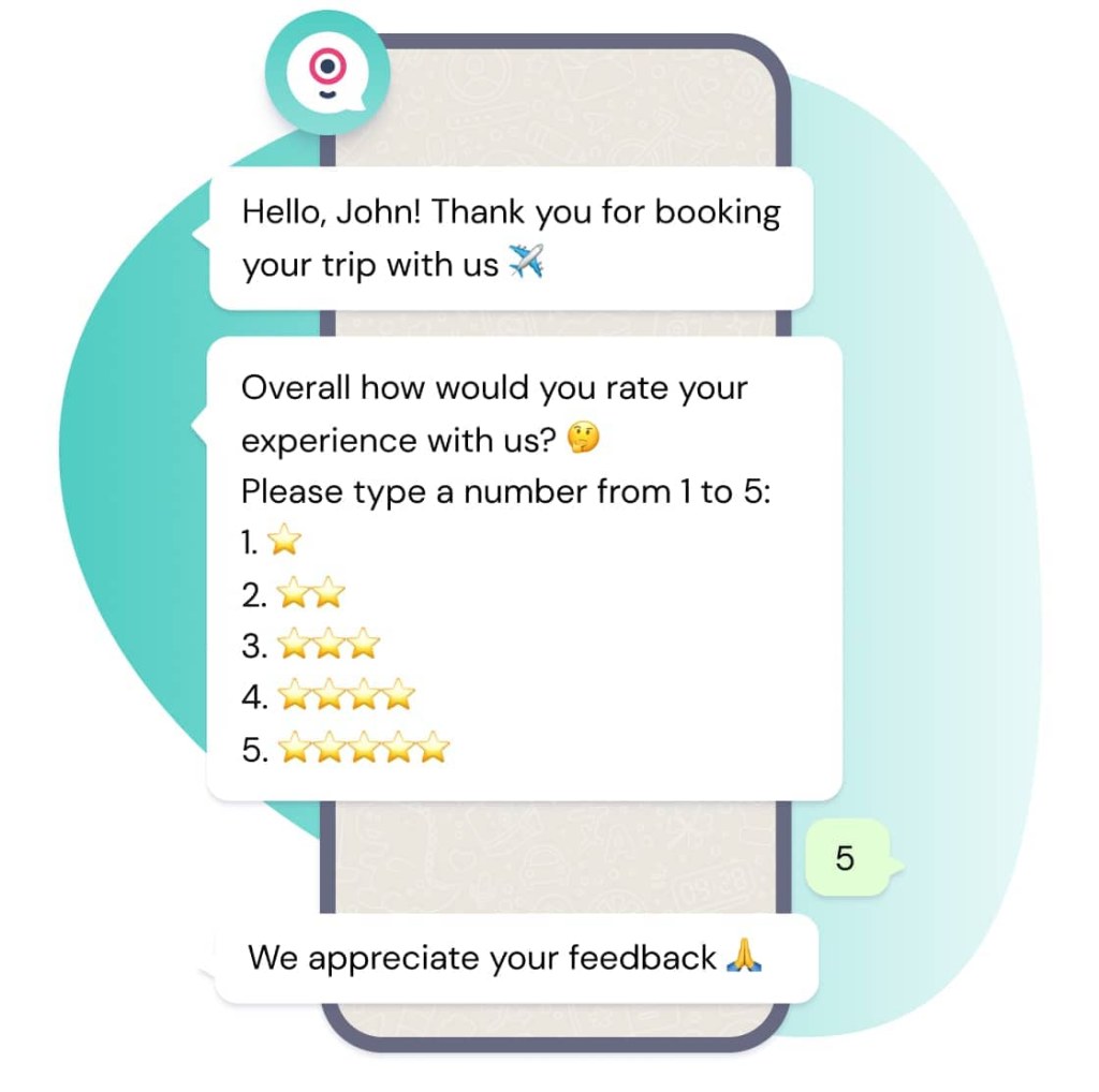 Picture of: Travel Feedback Form  Chatbot Template  Landbot